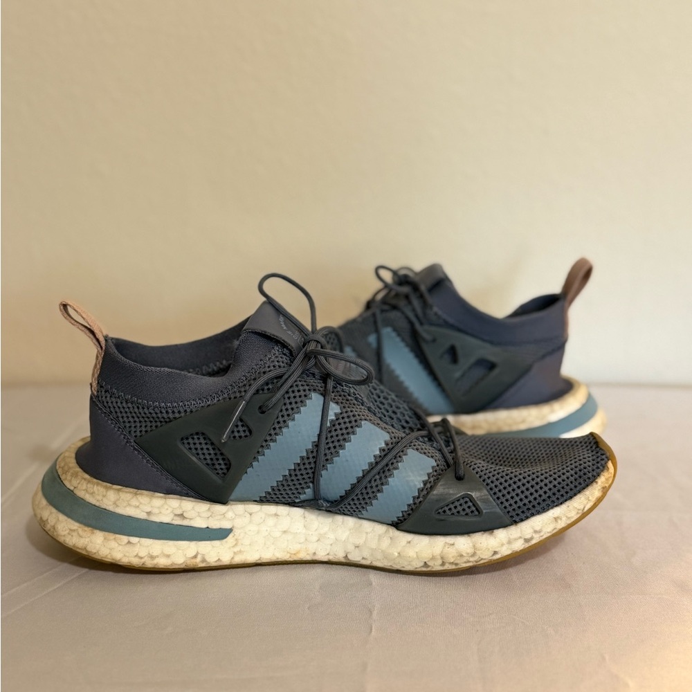Adidas Charcoal and Light Blue Running Shoes